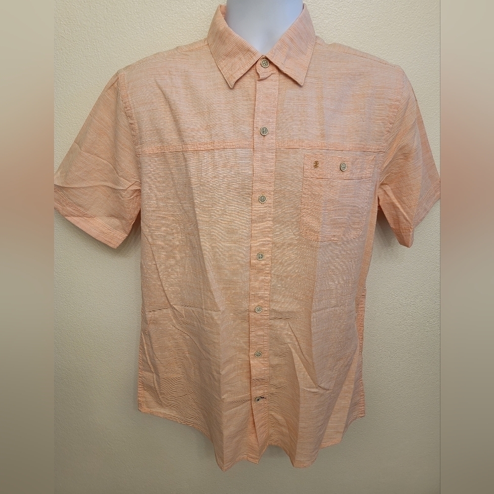 NWT Izod Saltwater Men's Casual Button Down Short Sleeve Shirt